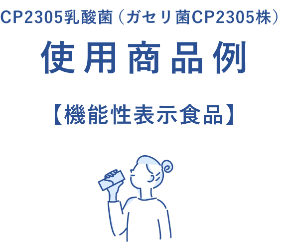 CP2305乳酸菌（ガセリ菌CP2305株）使用商品例【機能性表示食品】